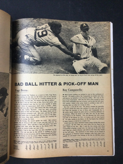 Yogi Berra 1955 Baseball Who's Who in the Big Leagues Magazine New York Yankees