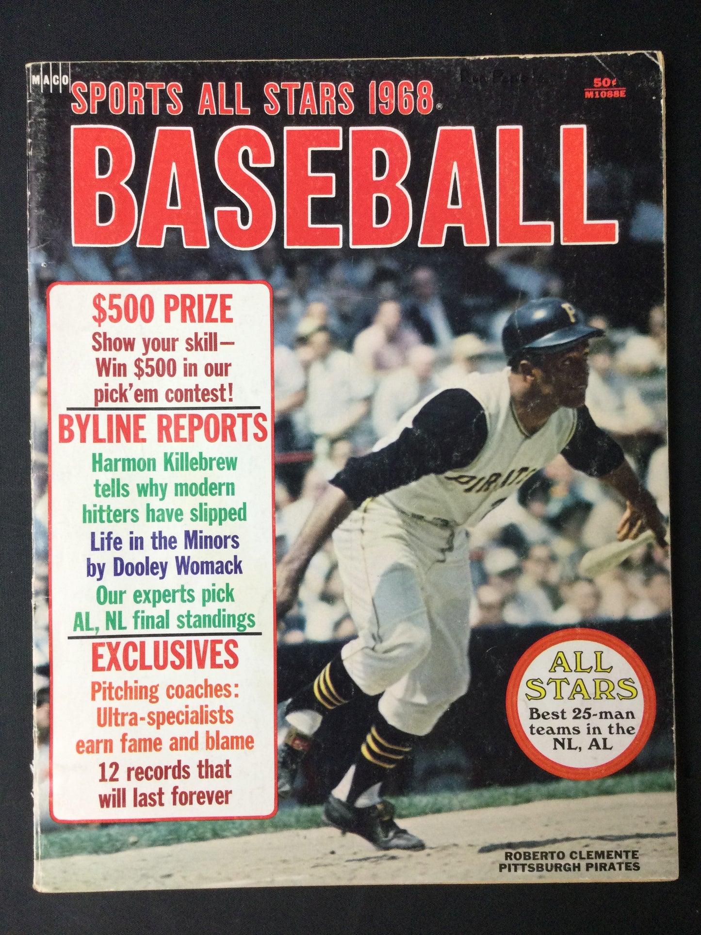 Roberto Clemente 1968 Baseball All Stars Magazine Pittsburgh Pirates