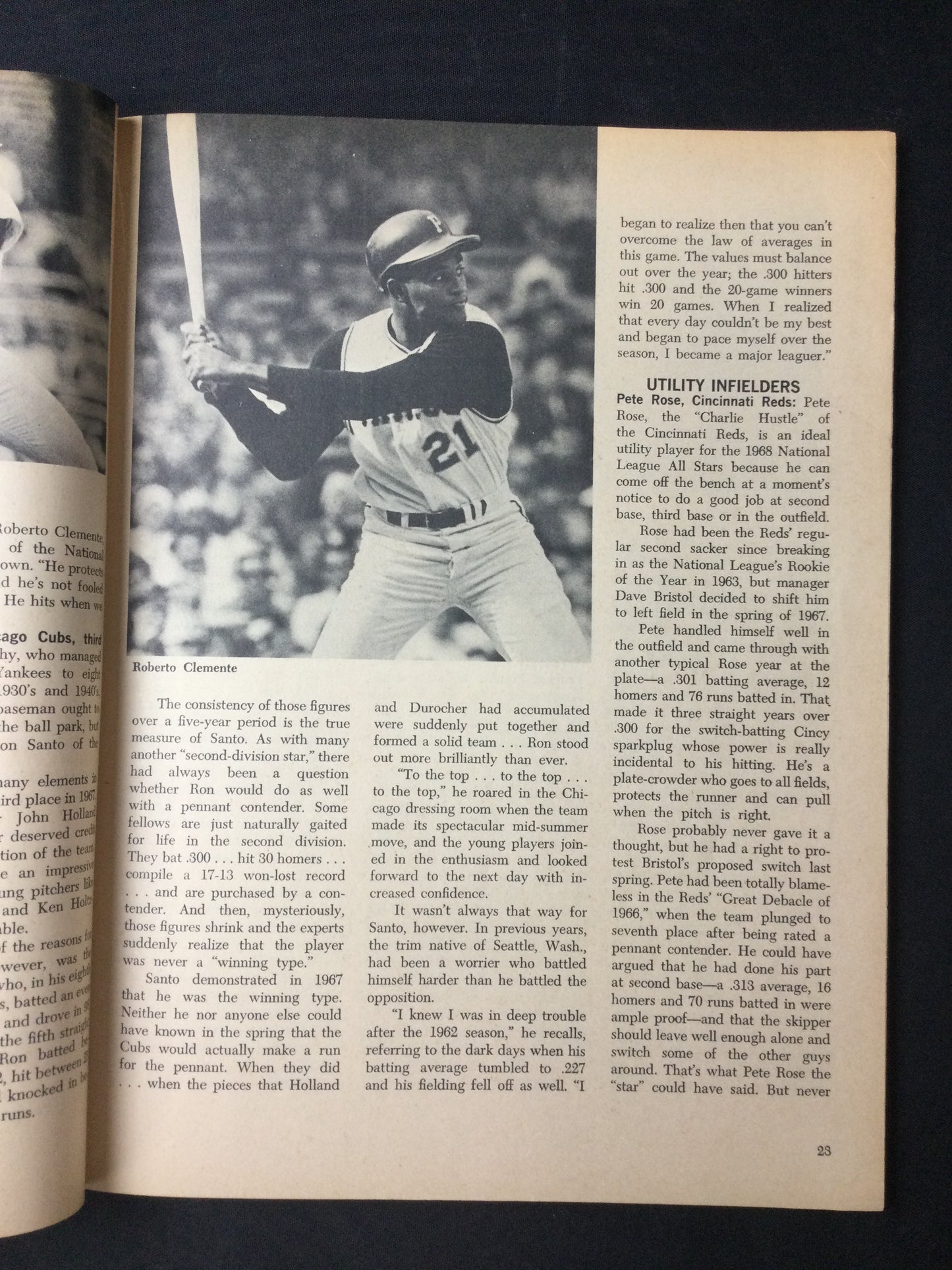 Roberto Clemente 1968 Baseball All Stars Magazine Pittsburgh Pirates