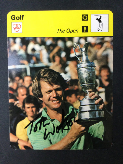Tom Watson 1977-79 SIGNED Sportscaster Golf HOF Vintage Autograph JSA Certified