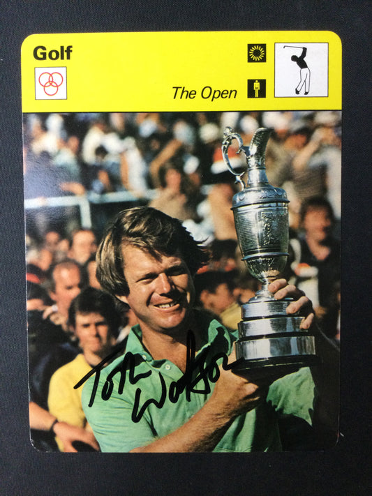 Tom Watson 1977-79 SIGNED Sportscaster Golf HOF Vintage Autograph JSA Certified