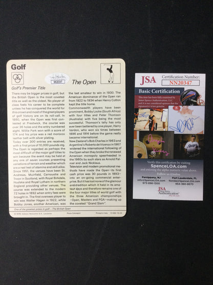 Tom Watson 1977-79 SIGNED Sportscaster Golf HOF Vintage Autograph JSA Certified