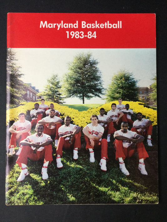 Maryland Terrapins Basketball 1983-84 Program Lefty, Len Bias and more