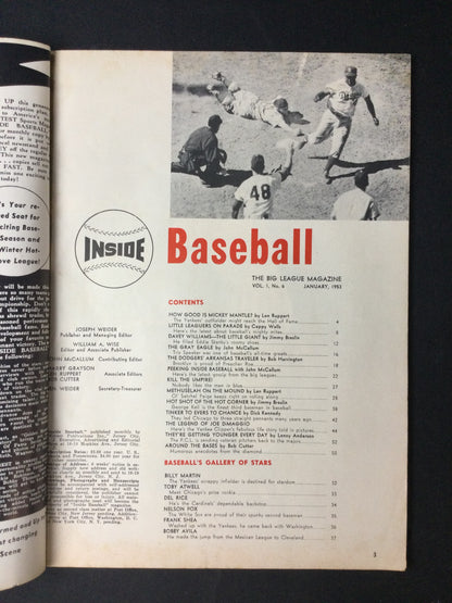 Stan Musial & Enos Slaughter Inside Baseball 1953 Magazine SIGNED by Enos St. Louis Cardinals