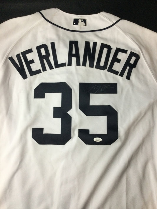 Justin Verlander SIGNED Detroit Tigers Majestic Jersey JSA LOA Tough!