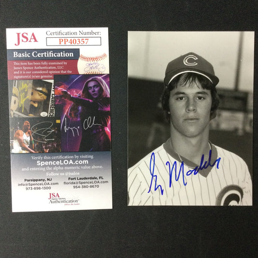 Greg Maddux SIGNED 4x6 Chicago Cubs Rookie Vintage Autograph! JSA