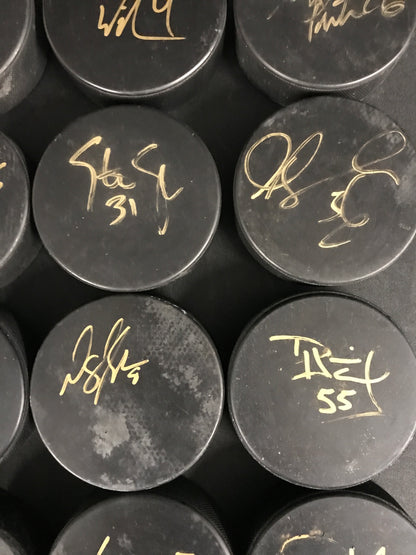 Buffalo Sabres Signed Hockey Puck Collection - 20 Mostly Different, JSA Certified
