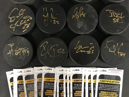 Buffalo Sabres Signed Hockey Puck Collection - 20 Mostly Different, JSA Certified
