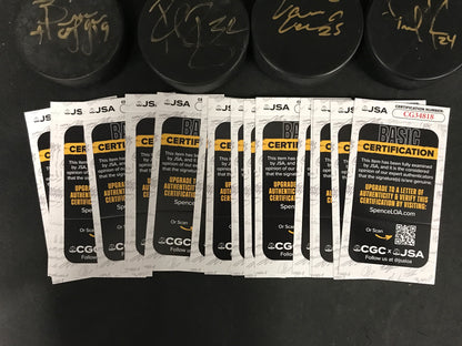Buffalo Sabres Signed Hockey Puck Collection - 20 Mostly Different, JSA Certified