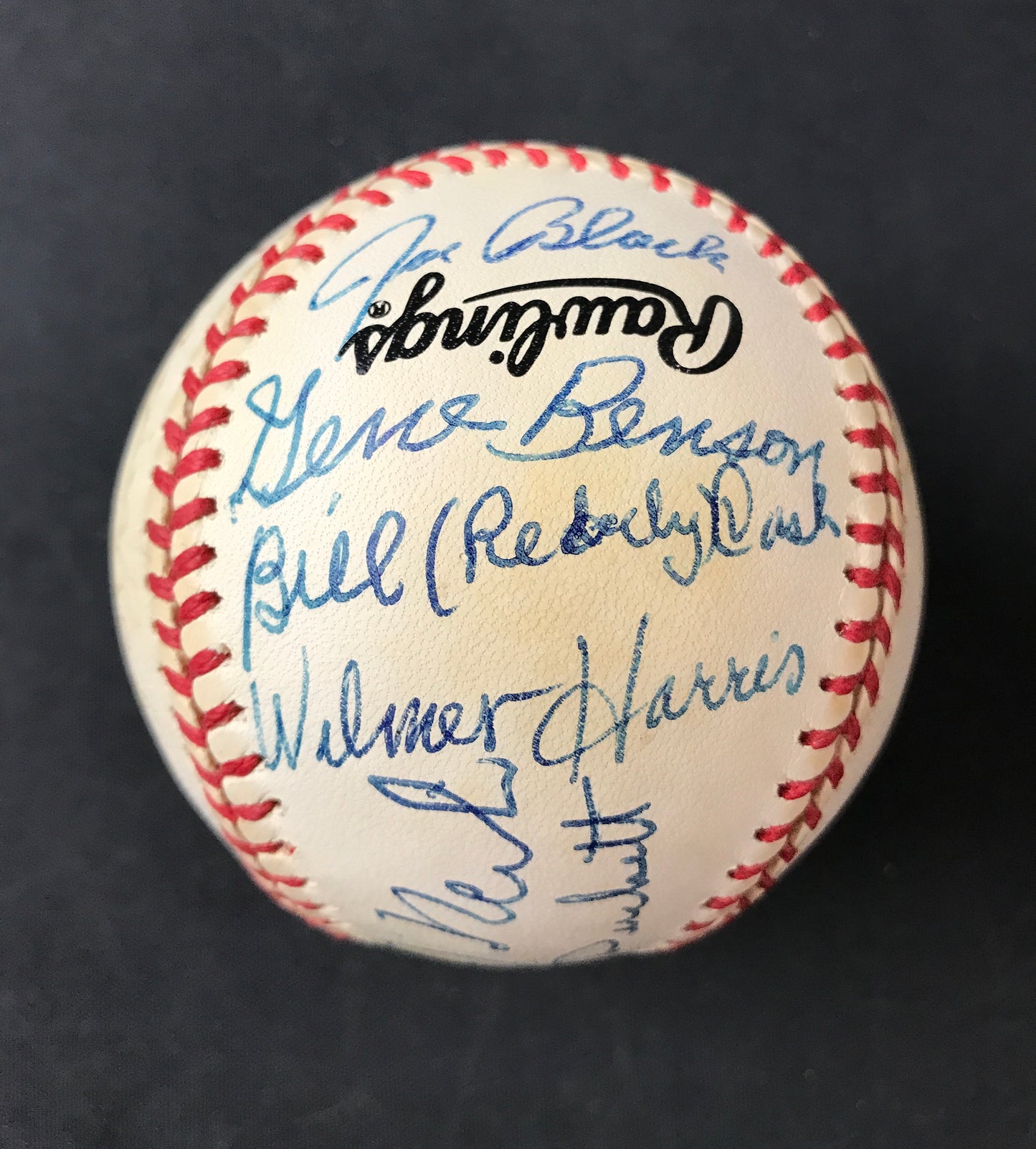 Negro League Legends Signed 50th Jackie Robinson Annv Baseball, 15 Autos with Buck O'NeilJSA LOA