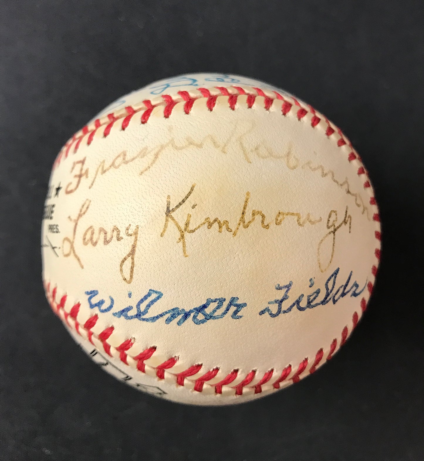 Negro League Legends Signed 50th Jackie Robinson Annv Baseball, 15 Autos with Buck O'NeilJSA LOA