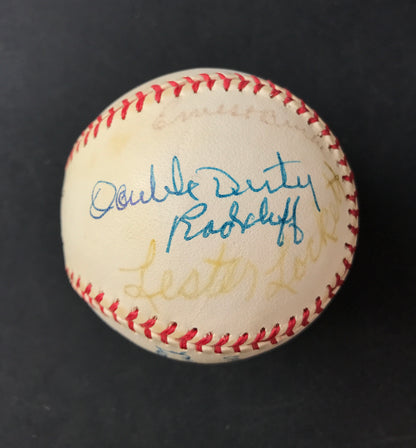 Negro League Legends Signed 50th Jackie Robinson Annv Baseball, 15 Autos with Buck O'NeilJSA LOA
