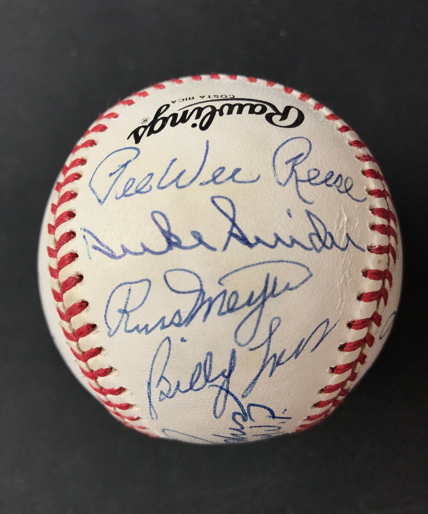1955 Brooklyn Dodgers Team Signed Baseball Sandy Koufax, Duke, Pee Wee 13 Autographs JSA LOA