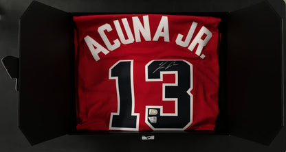 Ronald Acuna Atlanta Braves Signed & Licensed Jersey Fanatics COA unwrapped High Quality