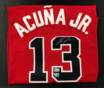Ronald Acuna Atlanta Braves Signed & Licensed Jersey Fanatics COA unwrapped High Quality