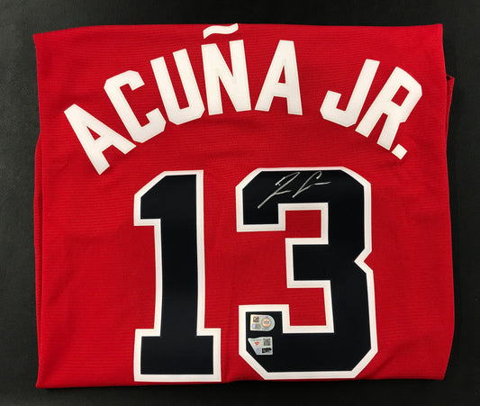 Ronald Acuna Atlanta Braves Signed & Licensed Jersey Fanatics COA unwrapped High Quality