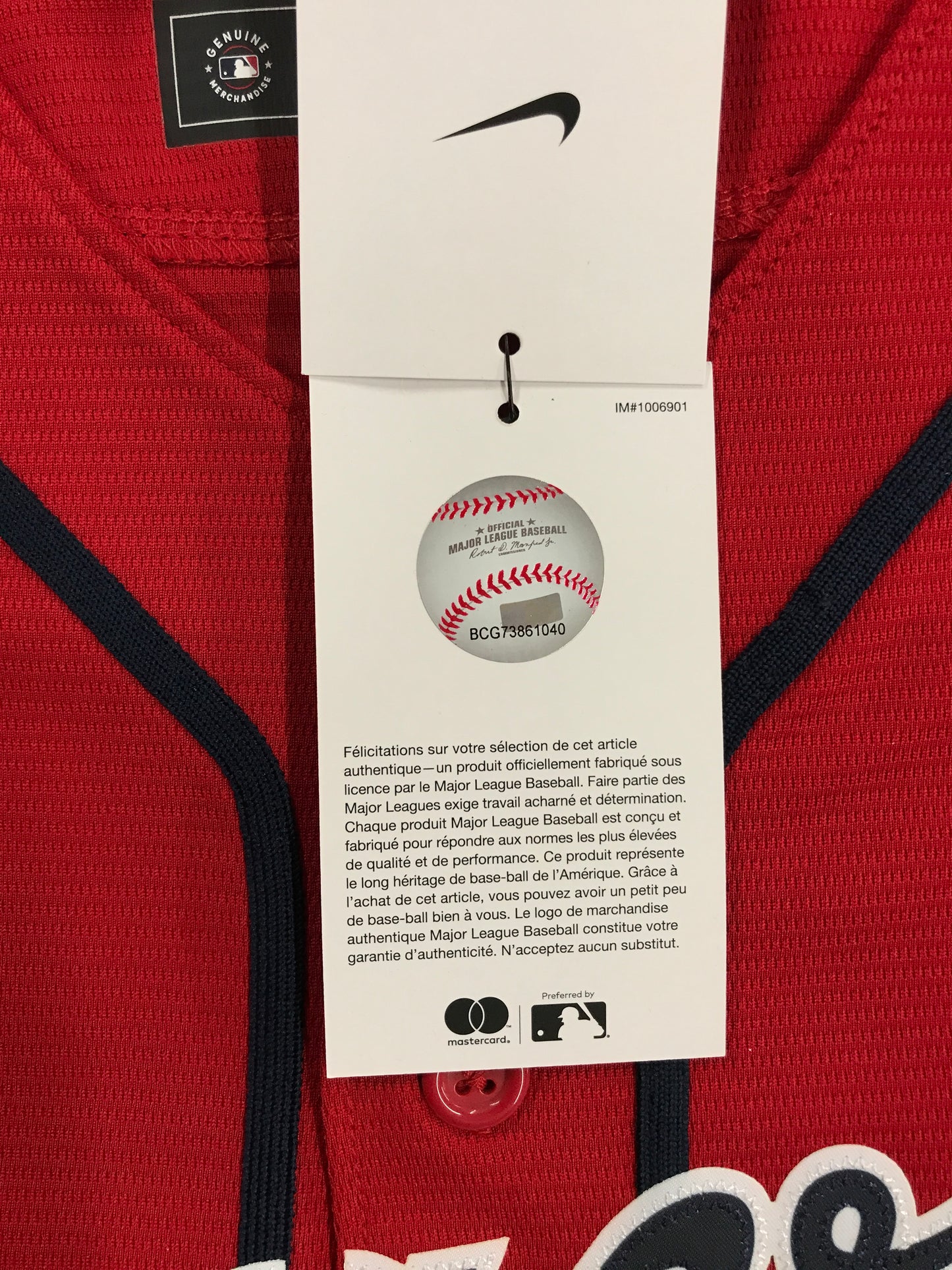 Ronald Acuna Atlanta Braves Signed & Licensed Jersey Fanatics COA unwrapped High Quality