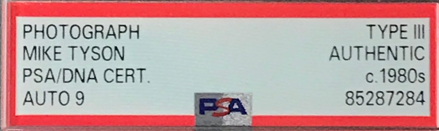 Mike Tyson SIGNED vintage 1980s vintage Photo PSA-DNA Graded 9 Auto Type 3