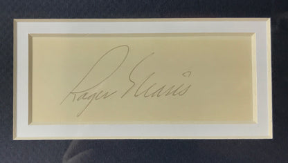 Roger Maris Signed cut with Photo, Professionally Framed with JSA LOA RARE