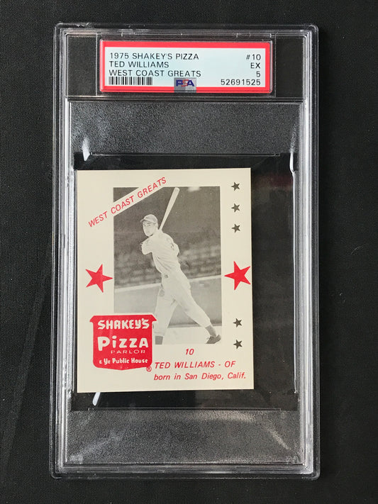 Ted Williams 1975 Shakey's Pizza PSA 5 Boston Red Sox HOF Oddball Card