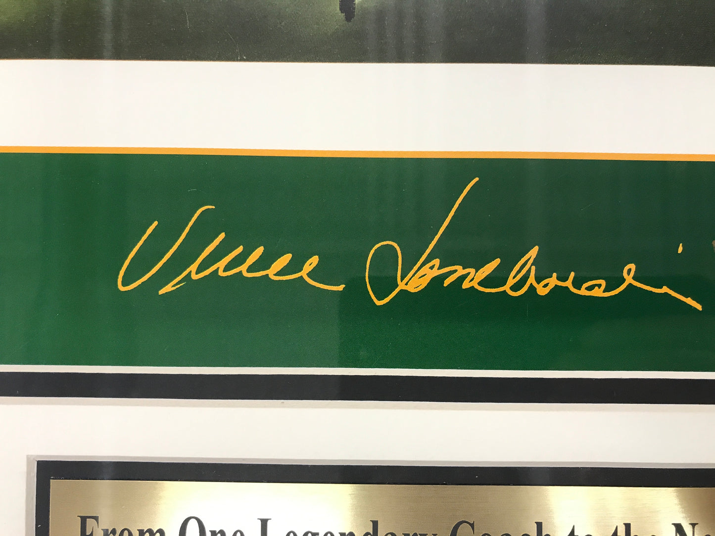 "From One Legendary Coach to the Next" Bobby Knight & Morgan Wooten SIGNED Lombardi Litho JSA