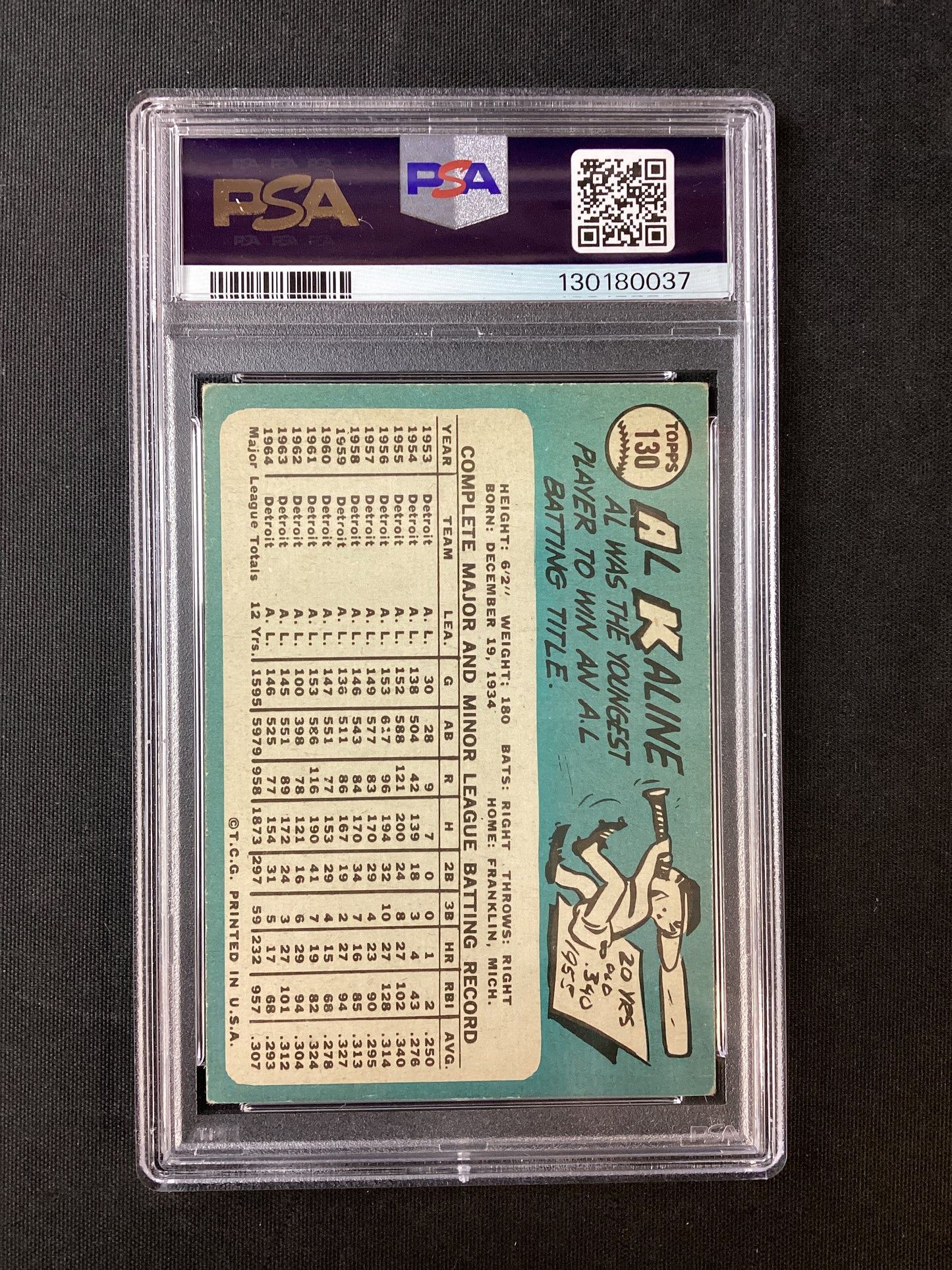 Al Kaline Signed 1965 Topps PSA-DNA 10 GEM Auto Detroit Tigers HOF