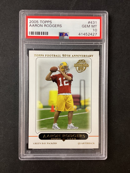 Aaron Rodgers PSA 10 -- 2005 Topps Rookie Card Future HOF, GEM MINT! Packers (Steelers)