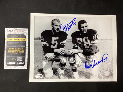 Paul Hornung & Jerry Kramer Dual Auto 8x10 Signed, JSA Certified Green Bay Packers