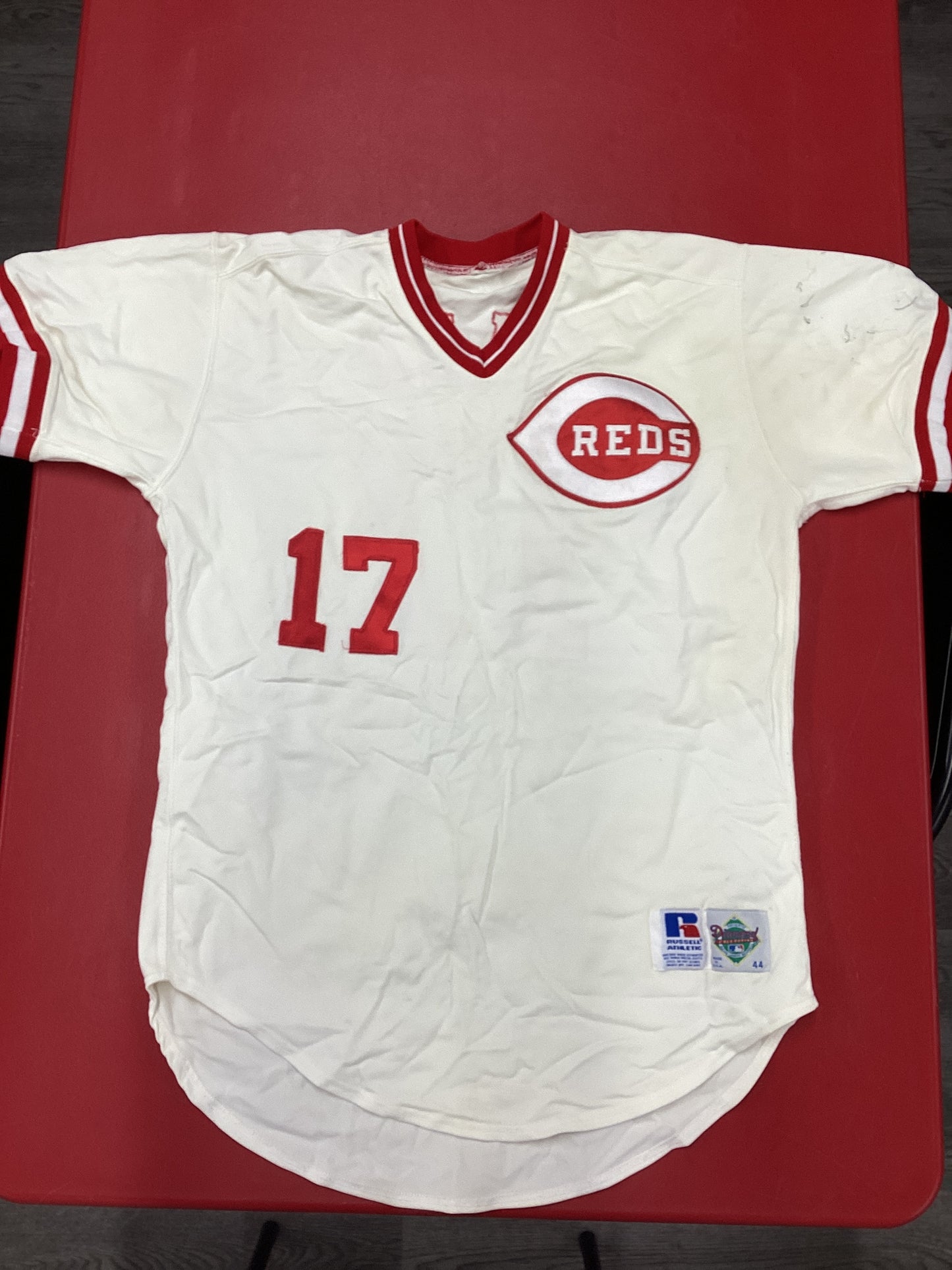 Chris Sabo Cincinnati Reds Authentic Team Issued/Game Worn Jersey #17 from late 1980's