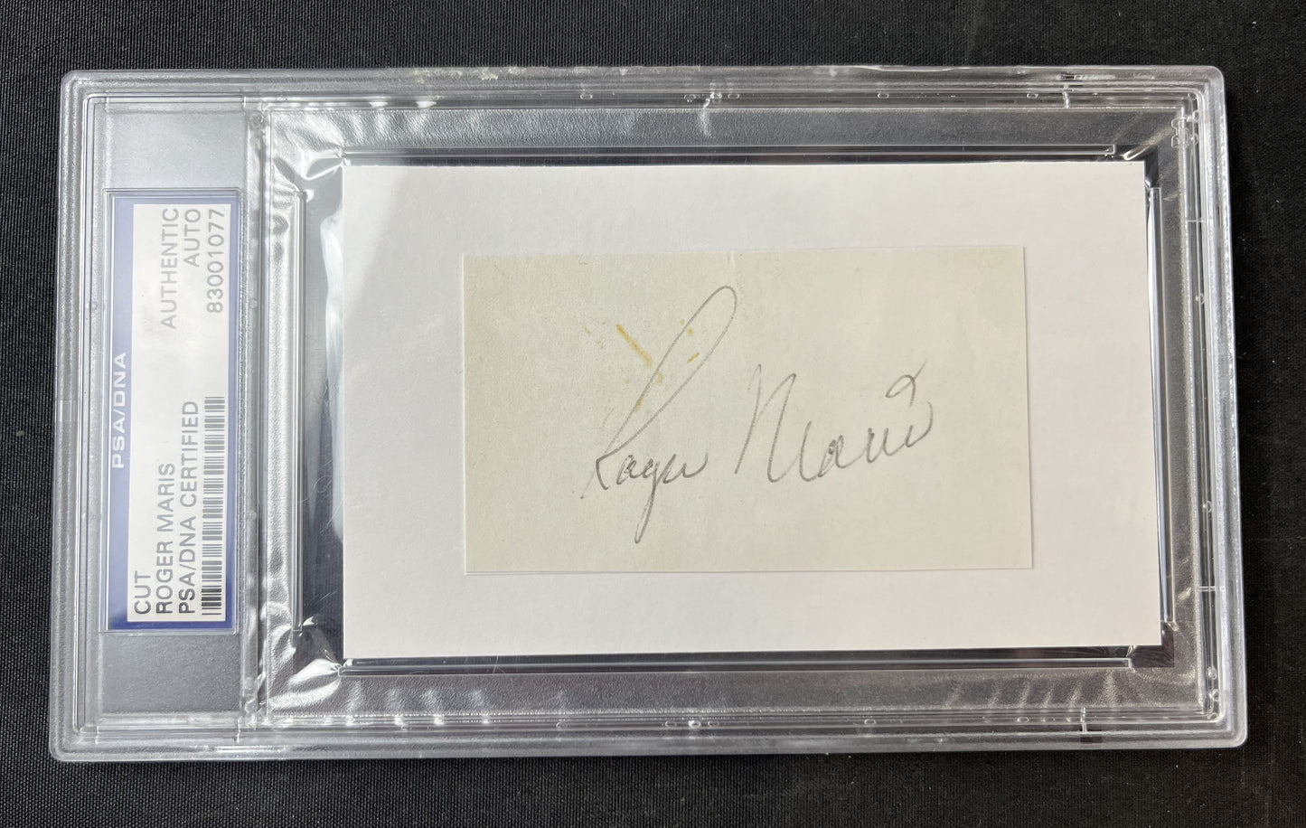 Roger Maris PSA/DNA Slabbed Cut Autograph