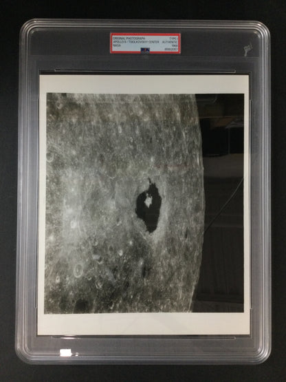 Apollo 8 Type 1 Original MOON Photo of Tsiolkovskiy Crater PSA-DNA RARE 1968