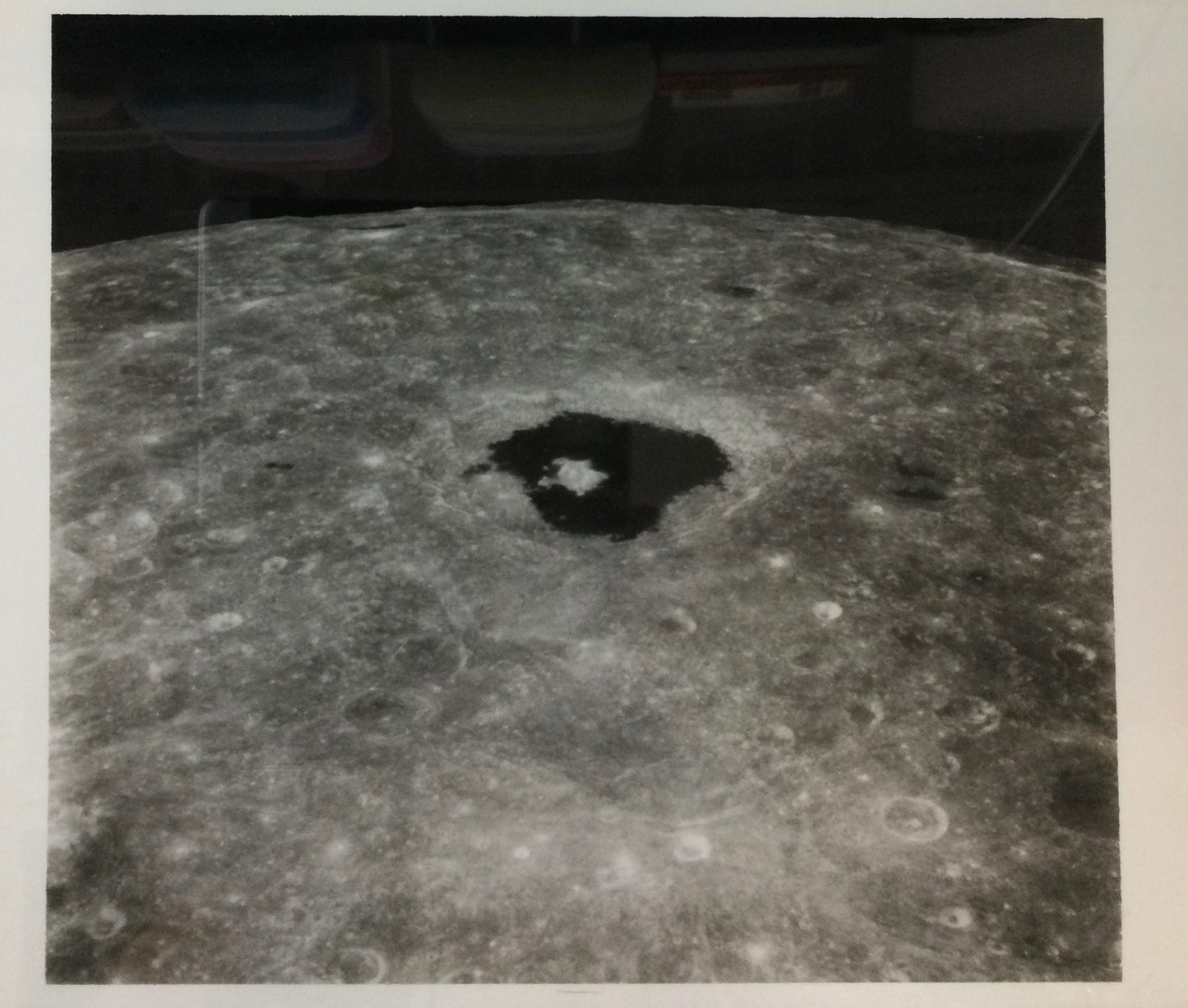 Apollo 8 Type 1 Original MOON Photo of Tsiolkovskiy Crater PSA-DNA RARE 1968
