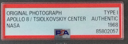 Apollo 8 Type 1 Original MOON Photo of Tsiolkovskiy Crater PSA-DNA RARE 1968