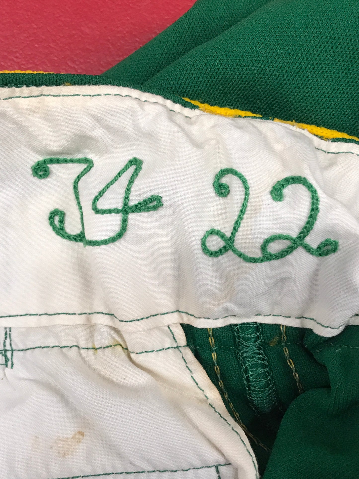 Jim "Catfish" Hunter Original 1973 Green Pants Oakland A's Road Uniform
