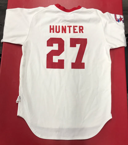 Jim "Catfish" Hunter Cracker Jack Old Timer's Classic Game Worn Jersey 1982 RFK