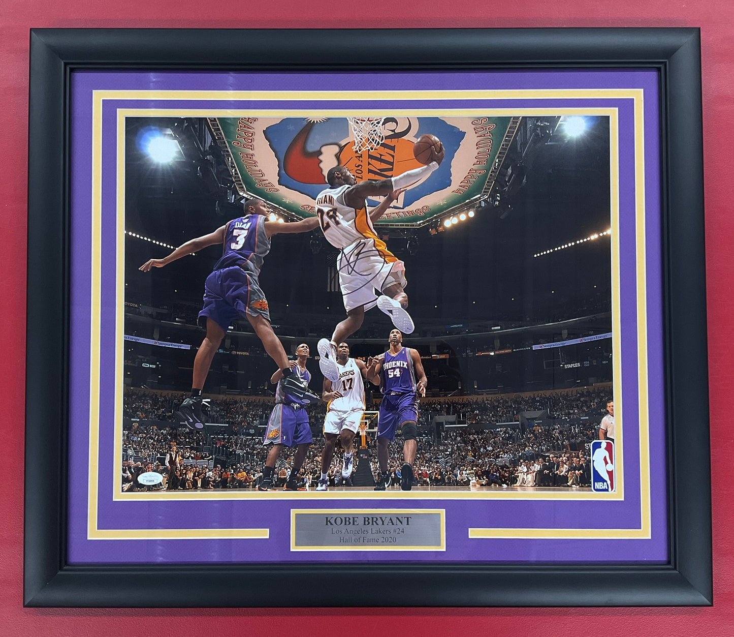 Kobe Bryant 16x20 SIGNED PHOTO Newly Matted & Framed JSA LOA Certified L.A. Lakers