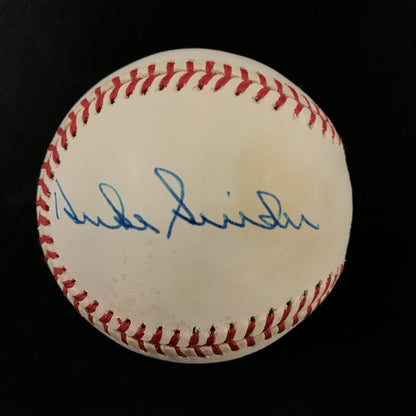 New York Centerfielders SIGNED Baseball Mickey Mantle, Willie Mays & Duke Snider Baseball JSA LOA