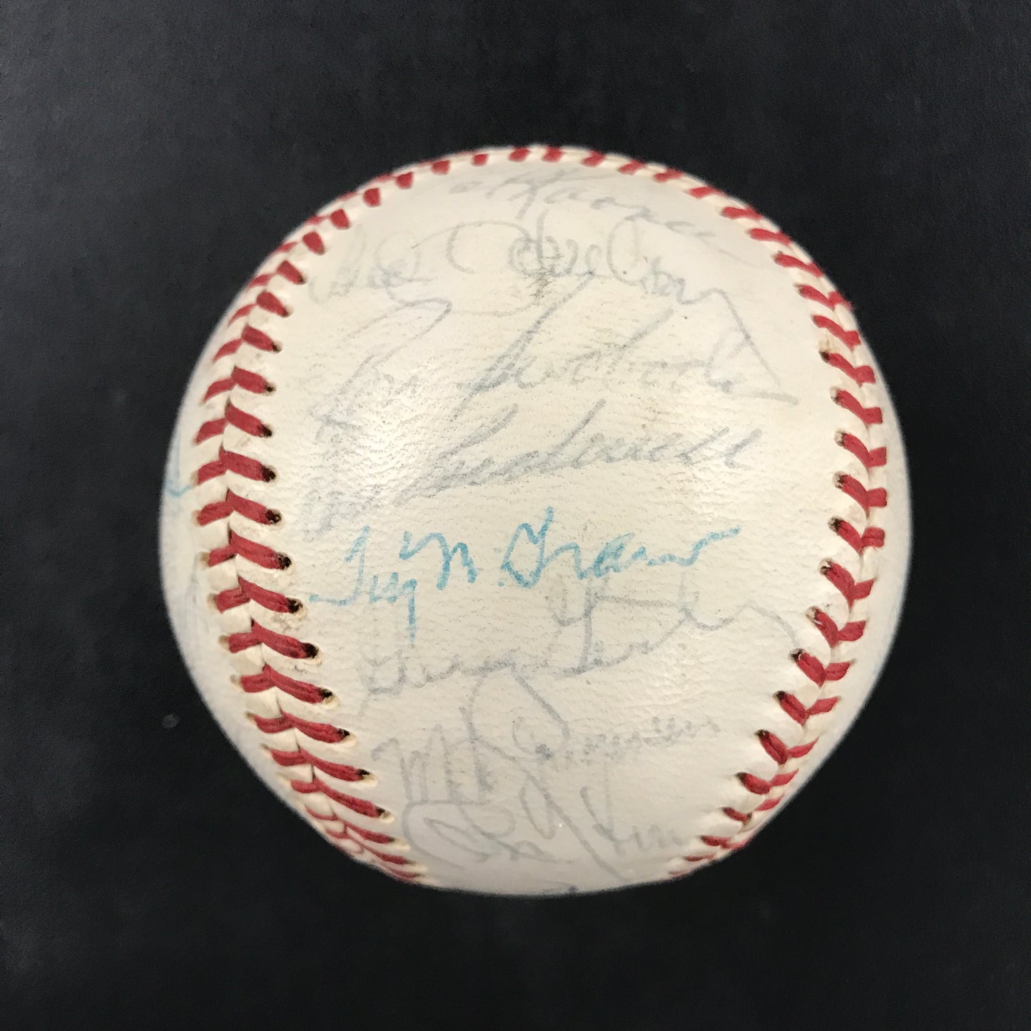 1969 New York Mets Team Signed Spalding Baseball Gil Hodges, Nolan Ryan, Berra, etc JSA LOA