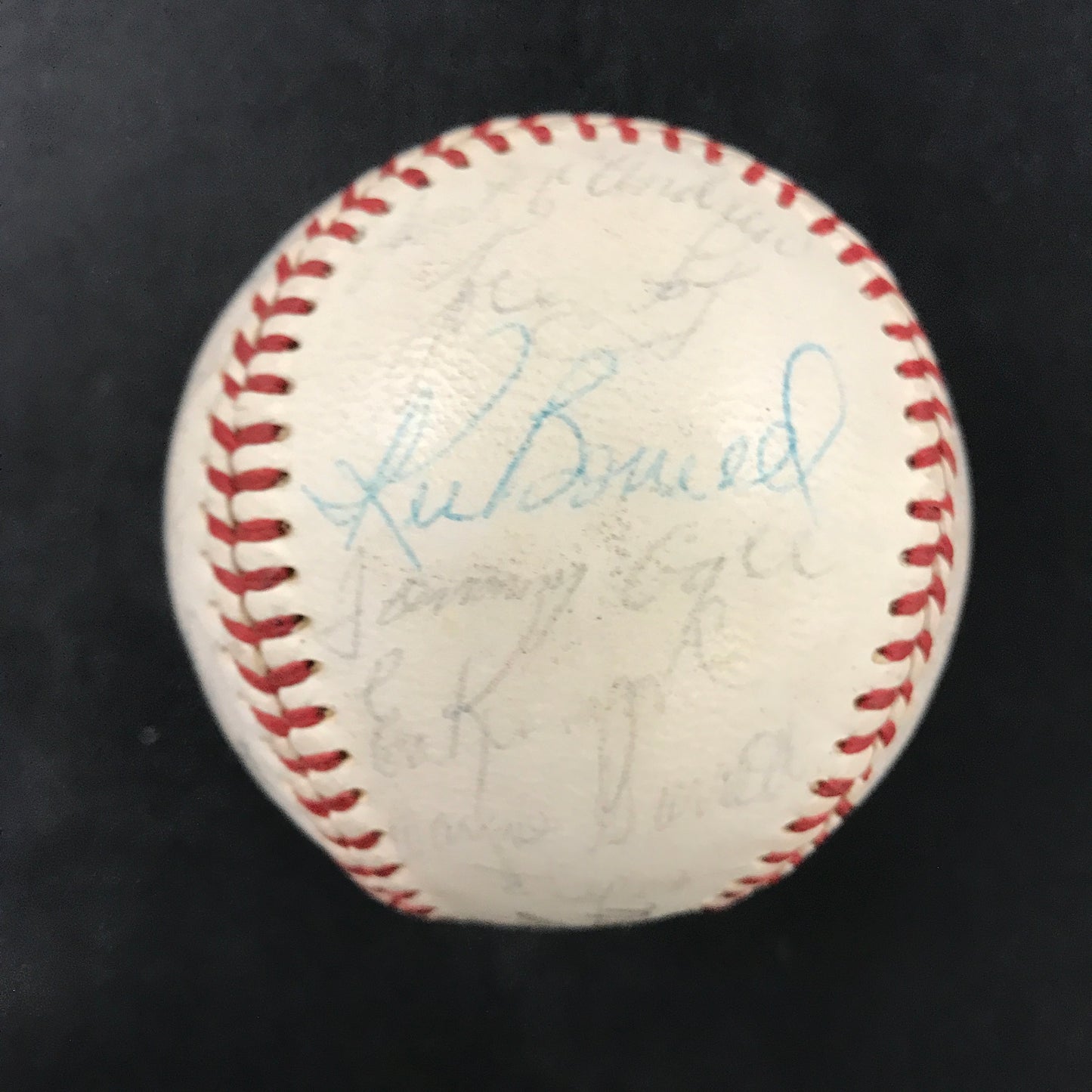 1969 New York Mets Team Signed Spalding Baseball Gil Hodges, Nolan Ryan, Berra, etc JSA LOA