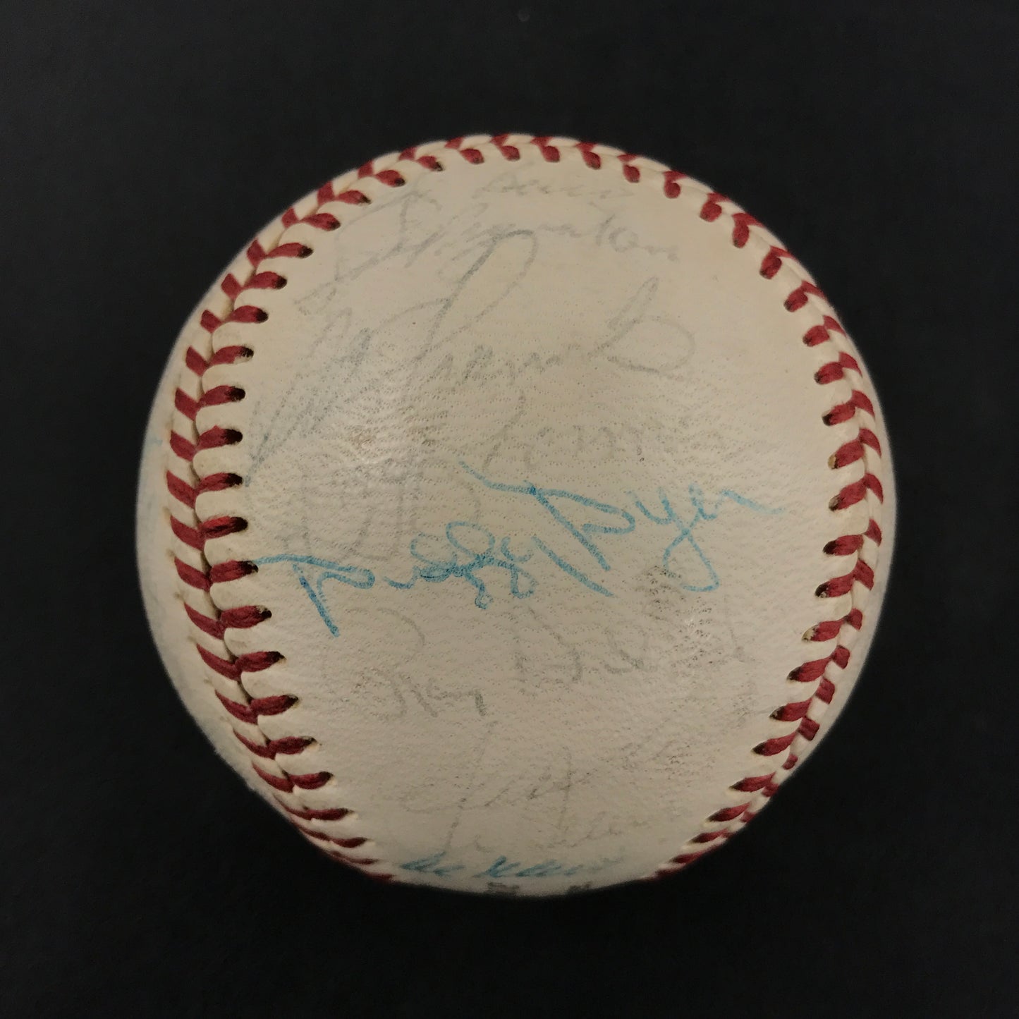1969 New York Mets Team Signed Spalding Baseball Gil Hodges, Nolan Ryan, Berra, etc JSA LOA