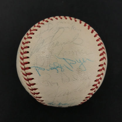 1969 New York Mets Team Signed Spalding Baseball Gil Hodges, Nolan Ryan, Berra, etc JSA LOA