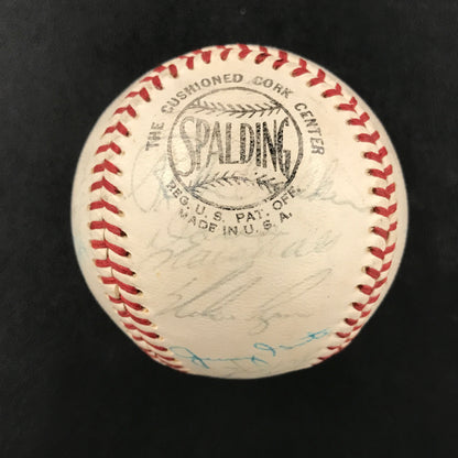 1969 New York Mets Team Signed Spalding Baseball Gil Hodges, Nolan Ryan, Berra, etc JSA LOA