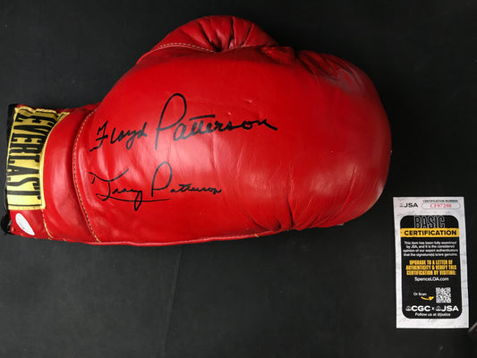 Floyd & Tracy Patterson DUAL SIGNED Boxing Everlast Glove JSA Certified!