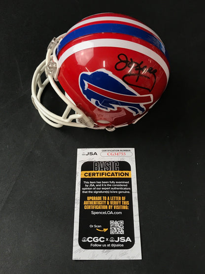 Jim Kelly Signed Mini Helmet Buffalo Bills HOF JSA Certified
