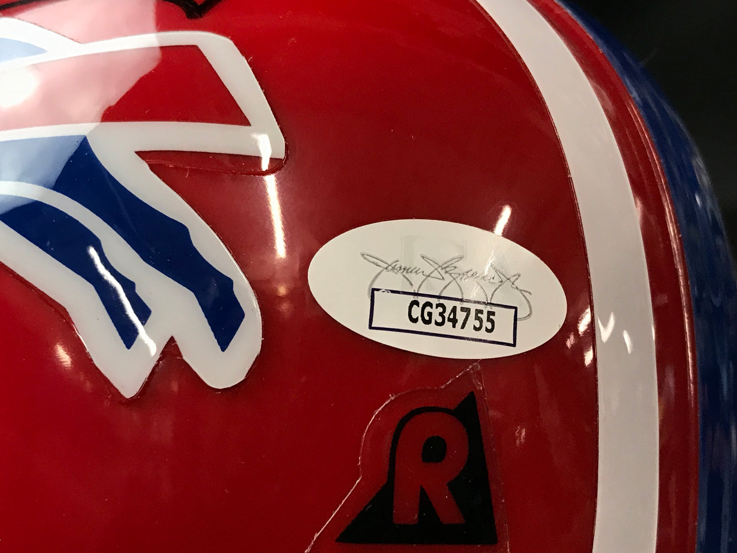 Jim Kelly Signed Mini Helmet Buffalo Bills HOF JSA Certified