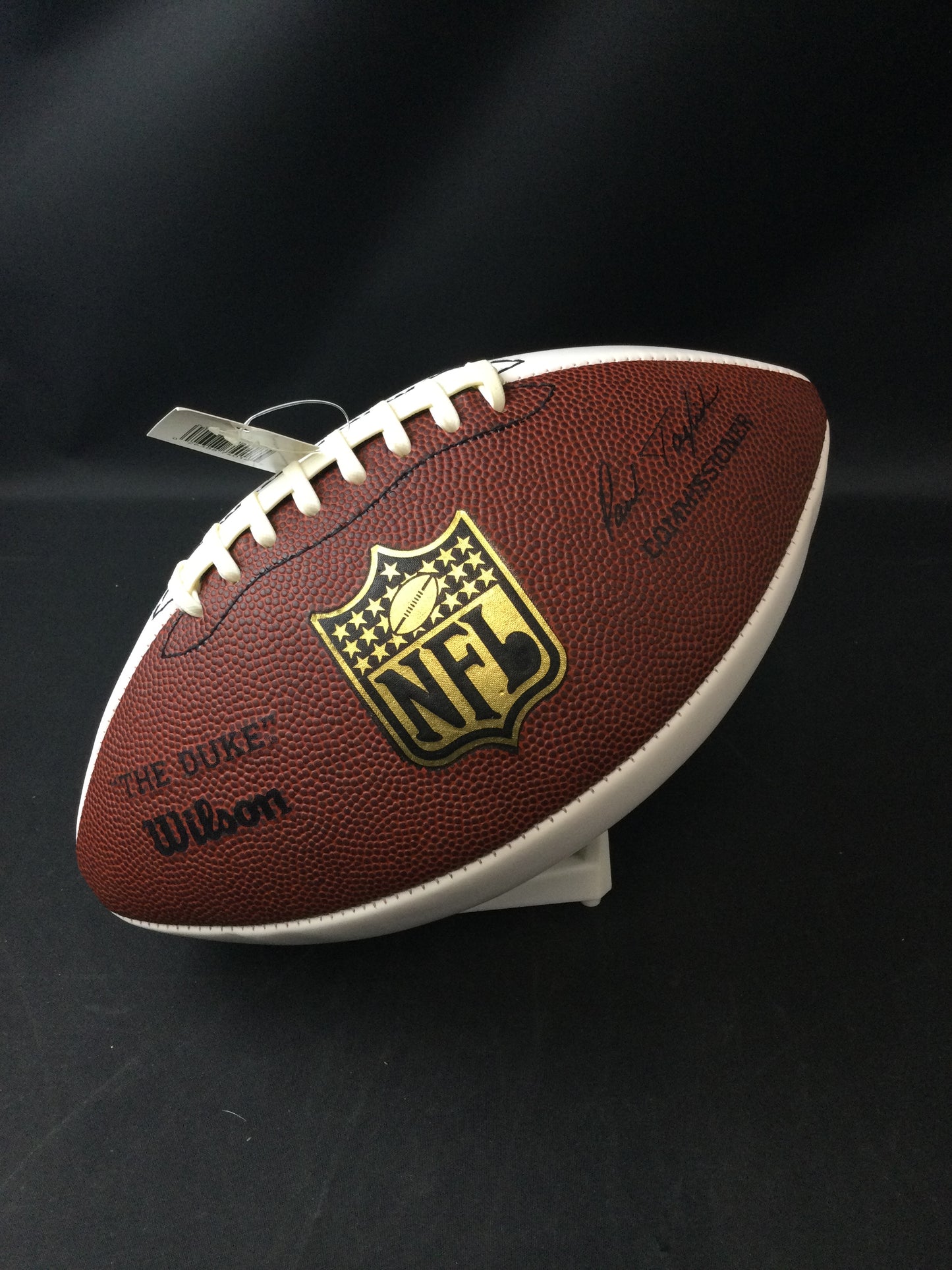 Lenny Moore Signed Football "HOF 75" Baltimore Colts, Bold Autograph JSA certified