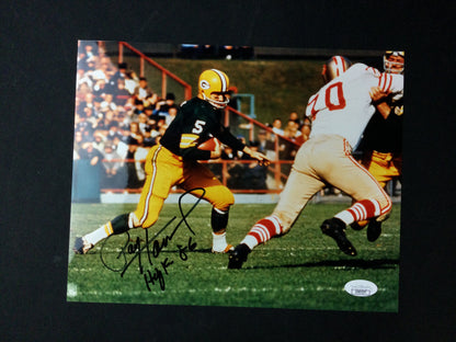 Paul Hornung 8x10 Signed "HOF '06" Action Photo of Green Bay Packers Great JSA Certified
