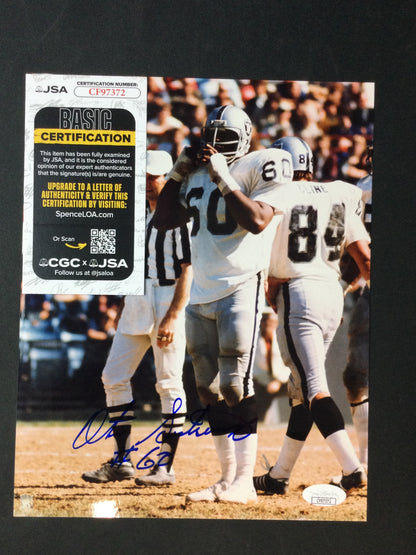 Otis Sistrunk Signed 8x10 Photo Oakland Raiders JSA Cert
