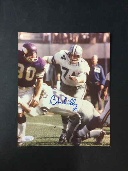 Bob Lilly Signed 8x10 Photo Dallas Cowboys HOF JSA Cert