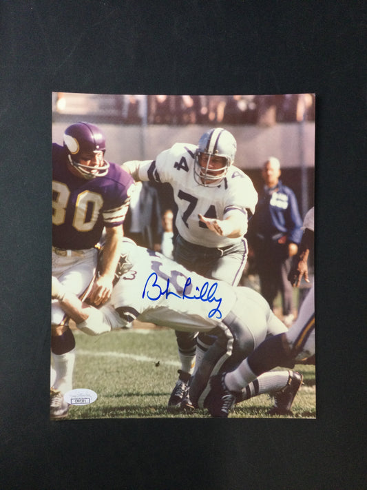 Bob Lilly Signed 8x10 Photo Dallas Cowboys HOF JSA Cert